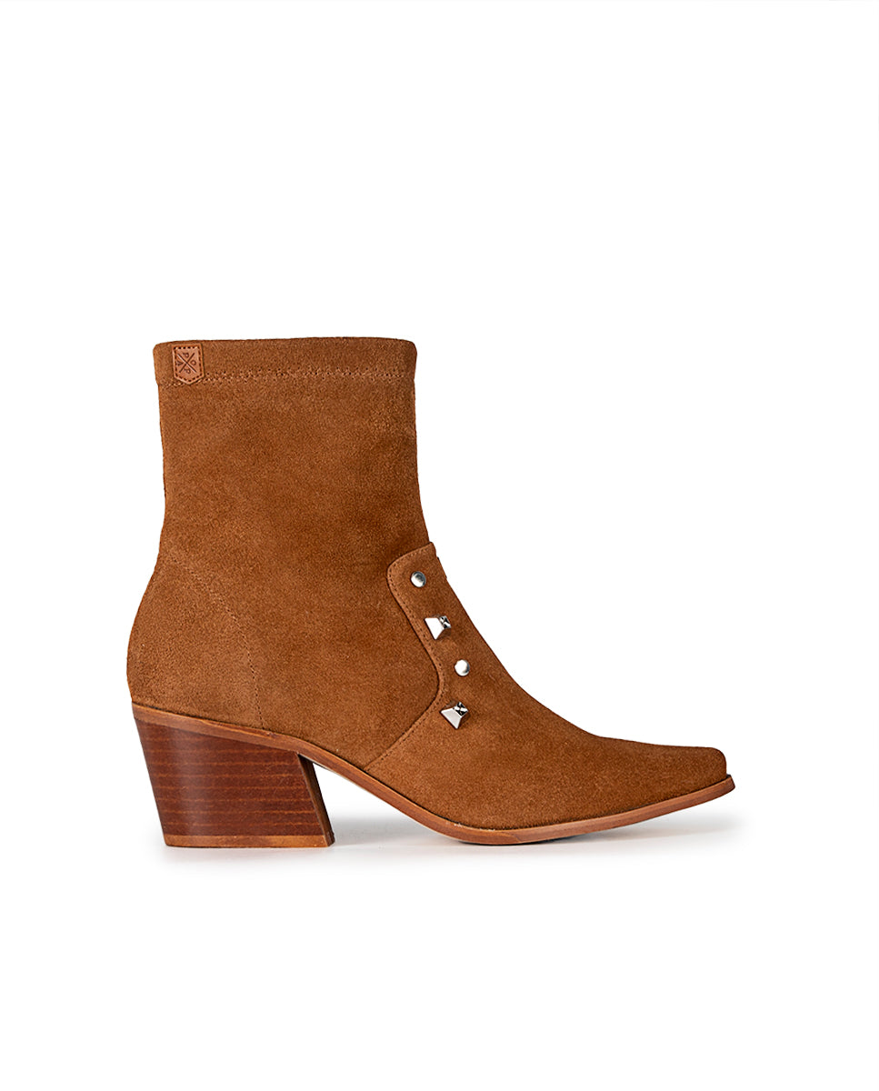 Olivia Ankle Boot with Brown Decorations