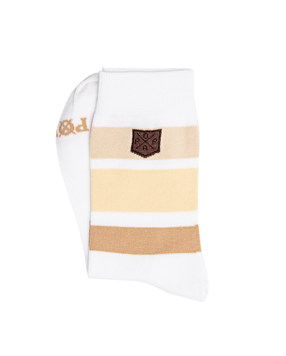 Beige Striped Connie Socks