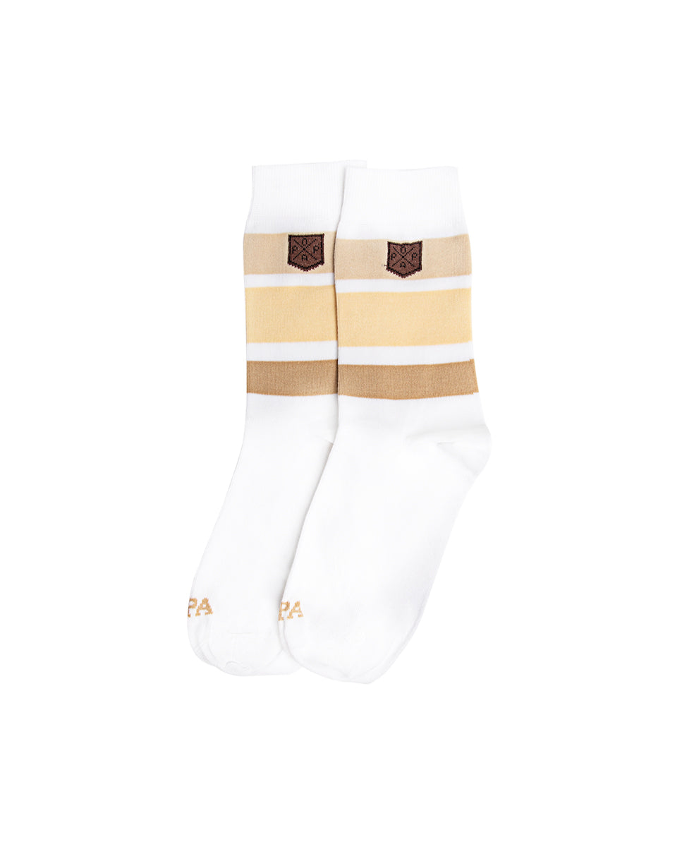 Beige Striped Connie Socks