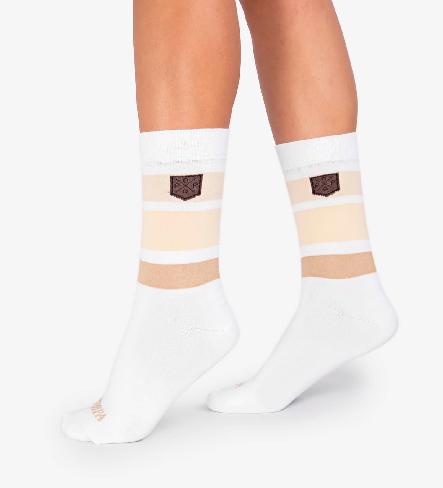 Beige Striped Connie Socks