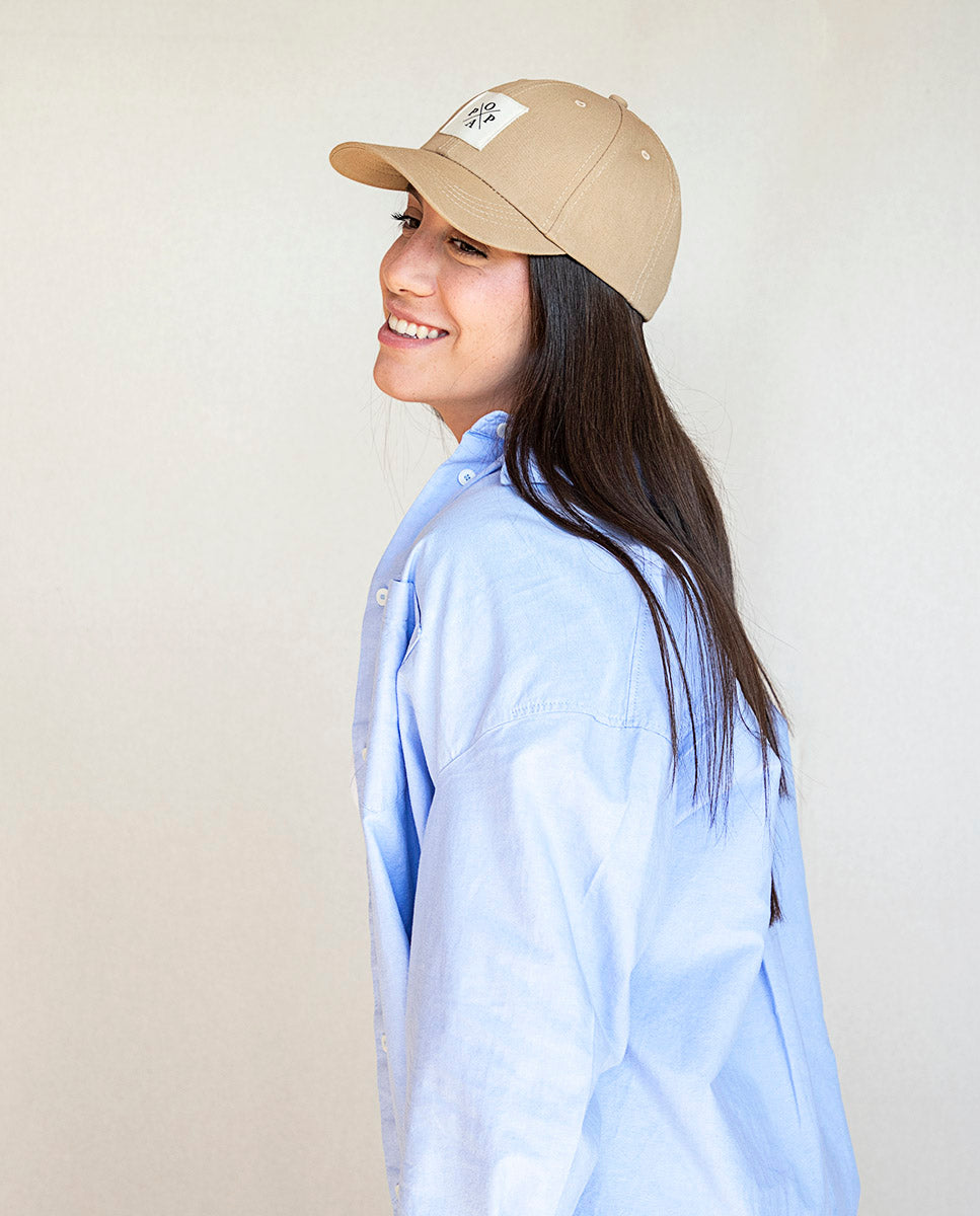 Popa Beige Canvas Cap