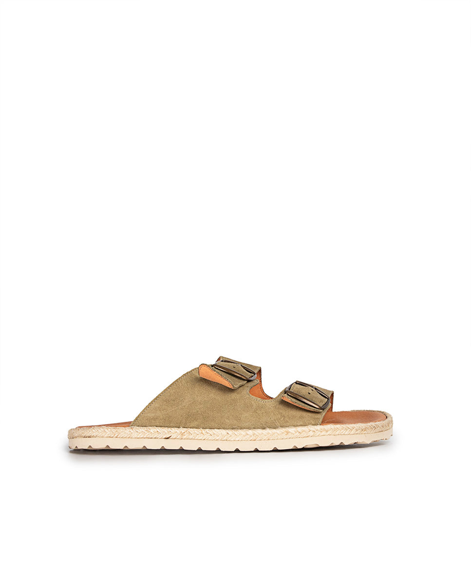 Flat Sandal Icacos Serraje Khaki