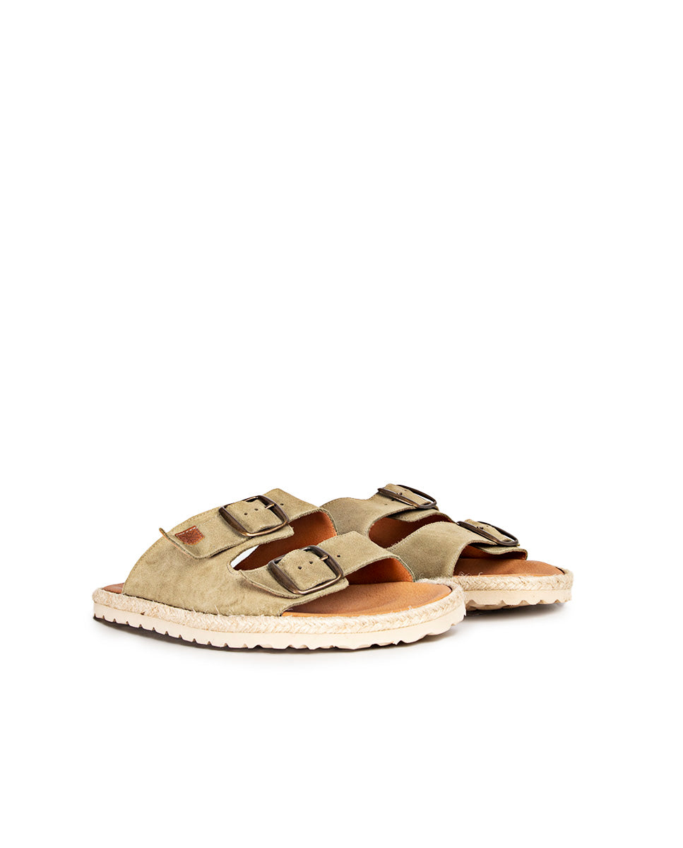 Flat Sandal Icacos Serraje Khaki