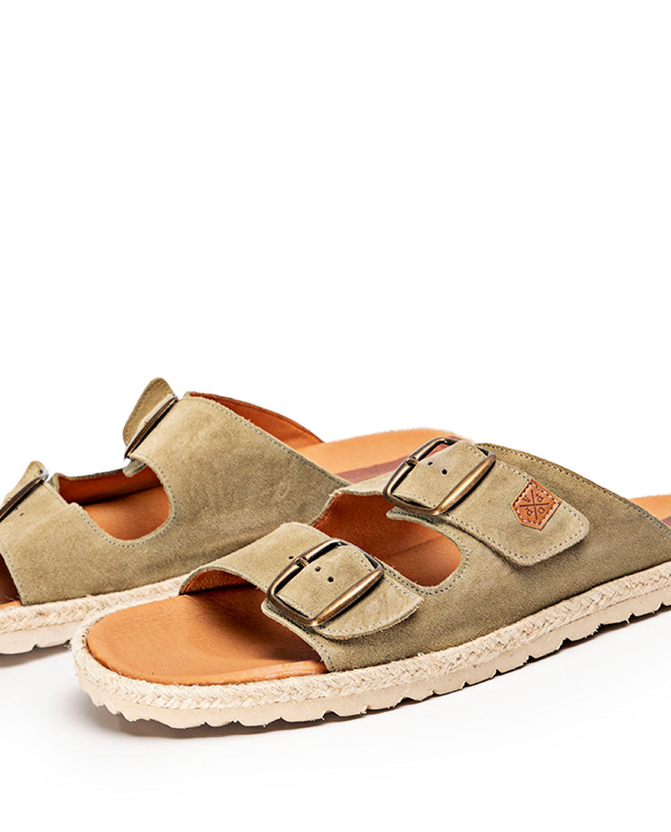 Flat Sandal Icacos Serraje Khaki