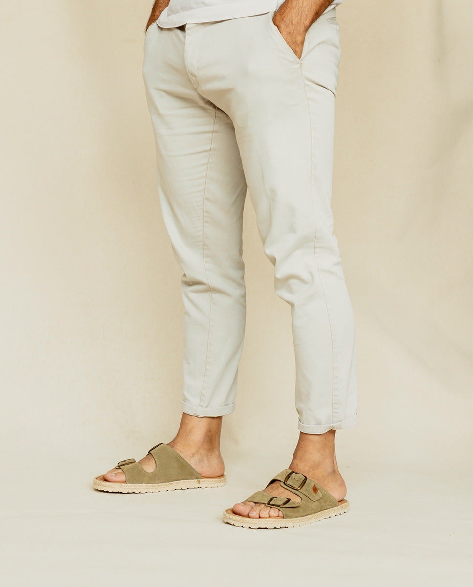 Flat Sandal Icacos Serraje Khaki