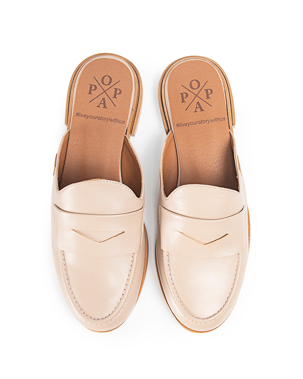 Mule Arcade Piel Beige