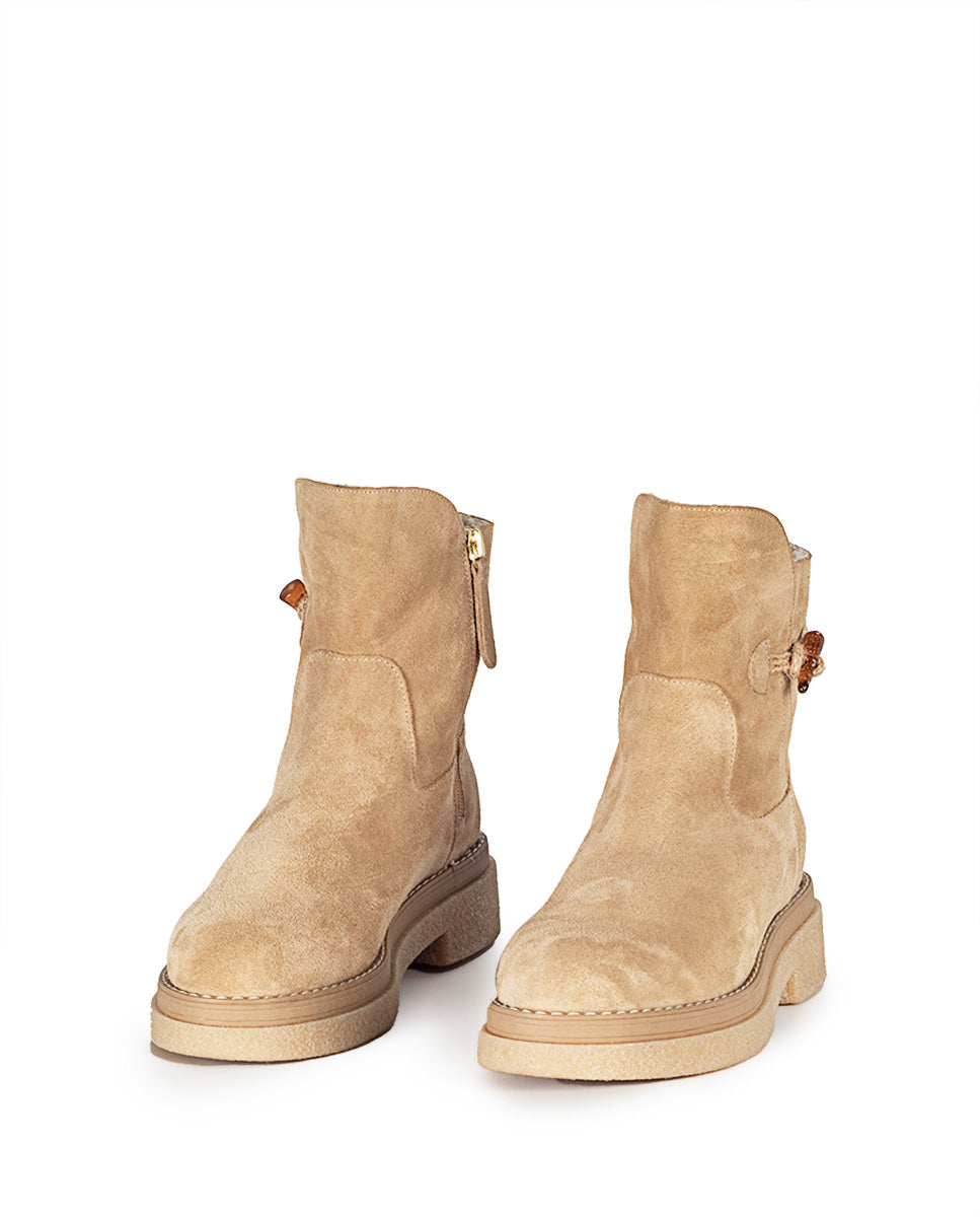 Juana Suede Sand Ankle Boot