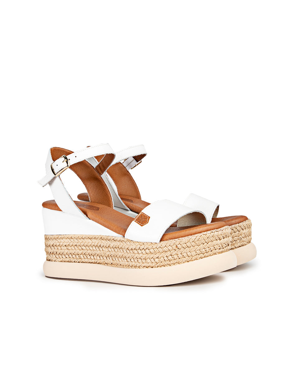 Low Wedge Rocha Leather White