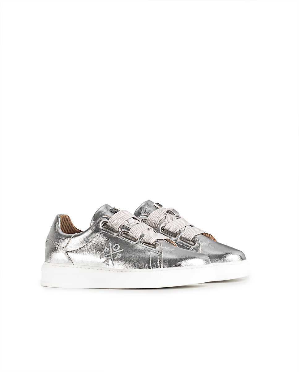 Silver Laminated Teleno Sneaker