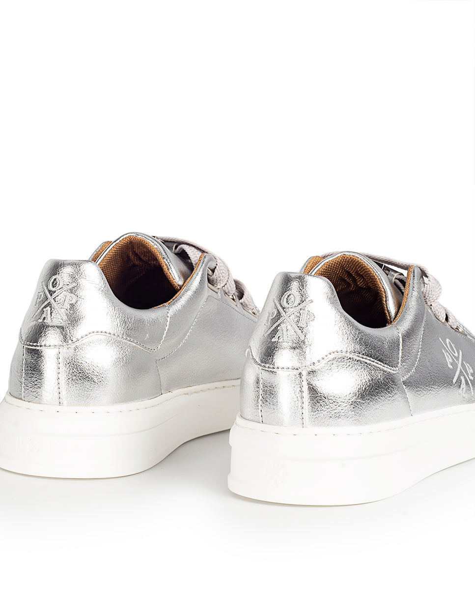 Silver Laminated Teleno Sneaker