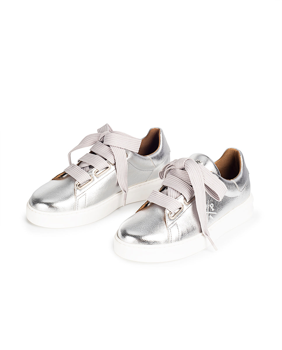 Silver Laminated Teleno Sneaker