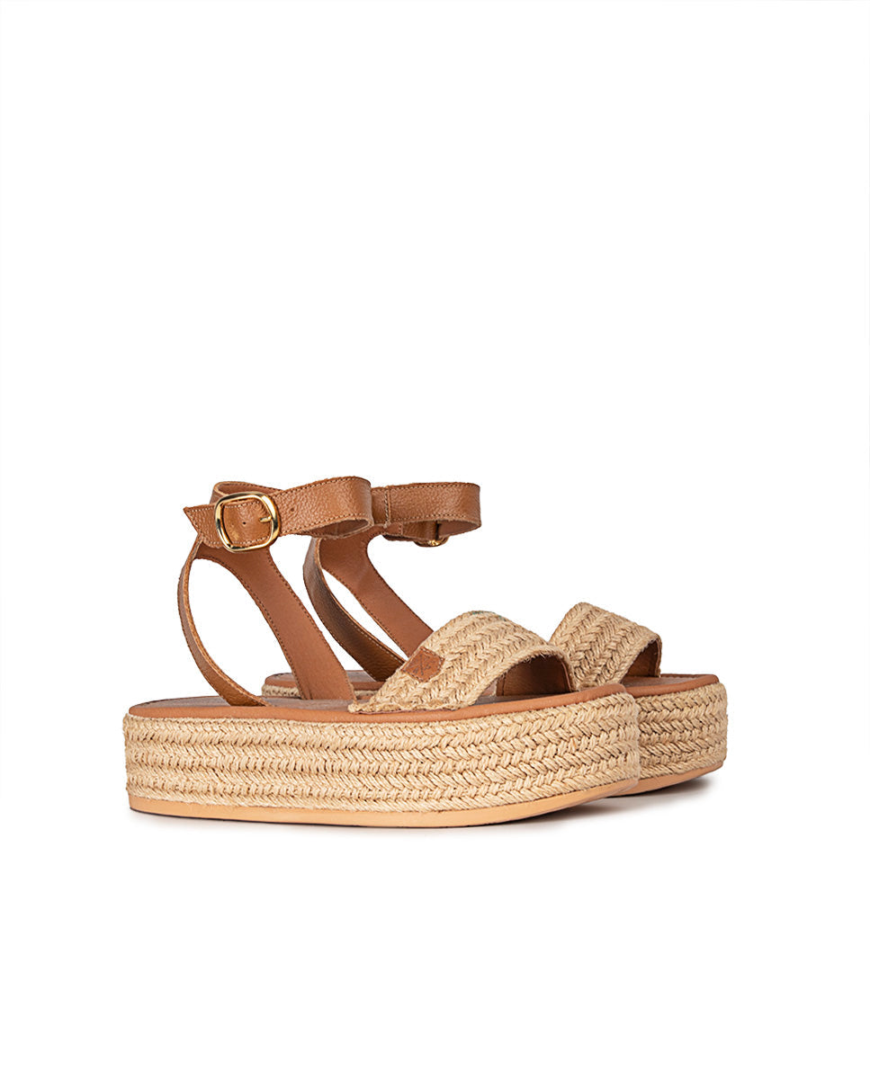Albir Chiara Leather Platform Menorcan Sandals